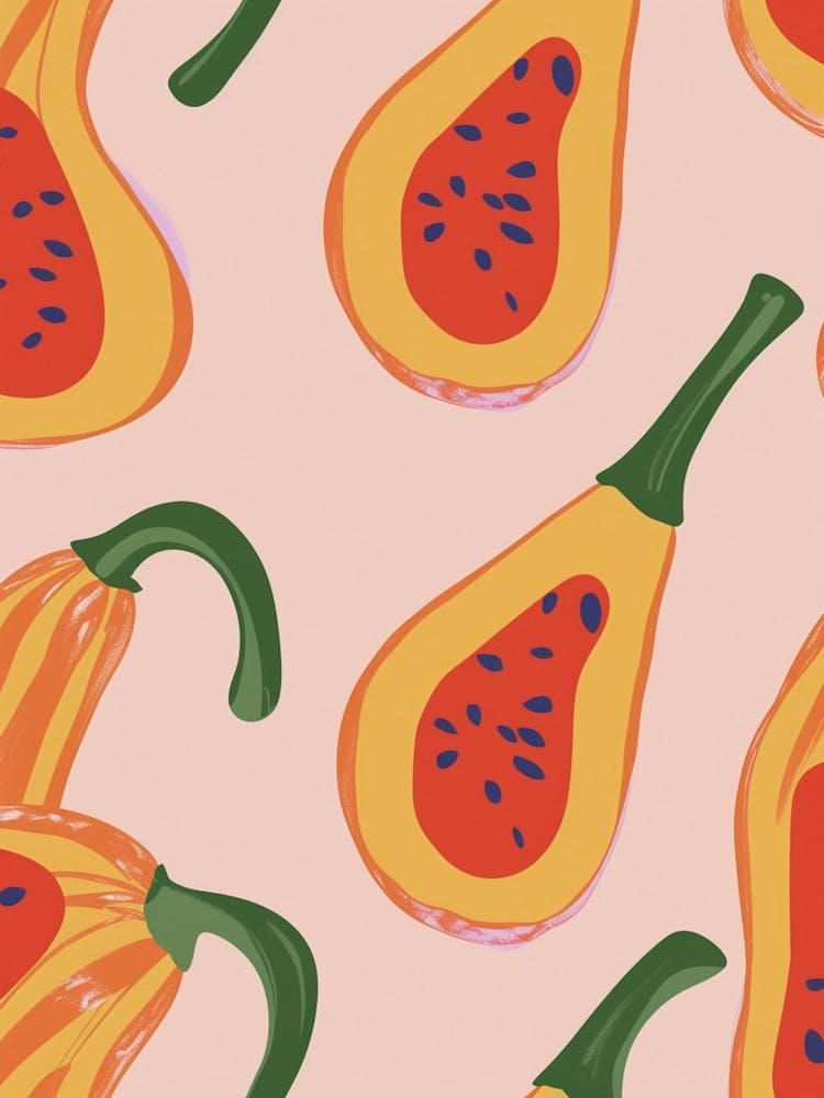 Butternut Squash Pattern Illustration 2
