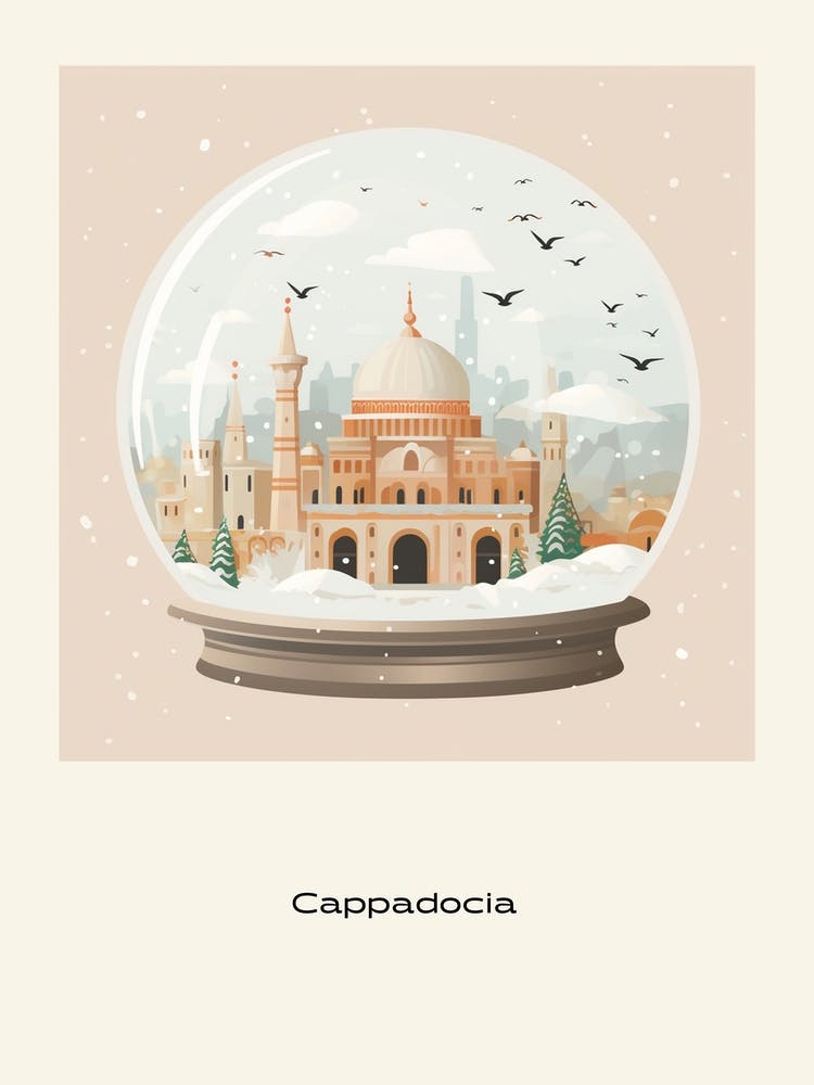 Cappadocia Turkey Snowglobe Poster