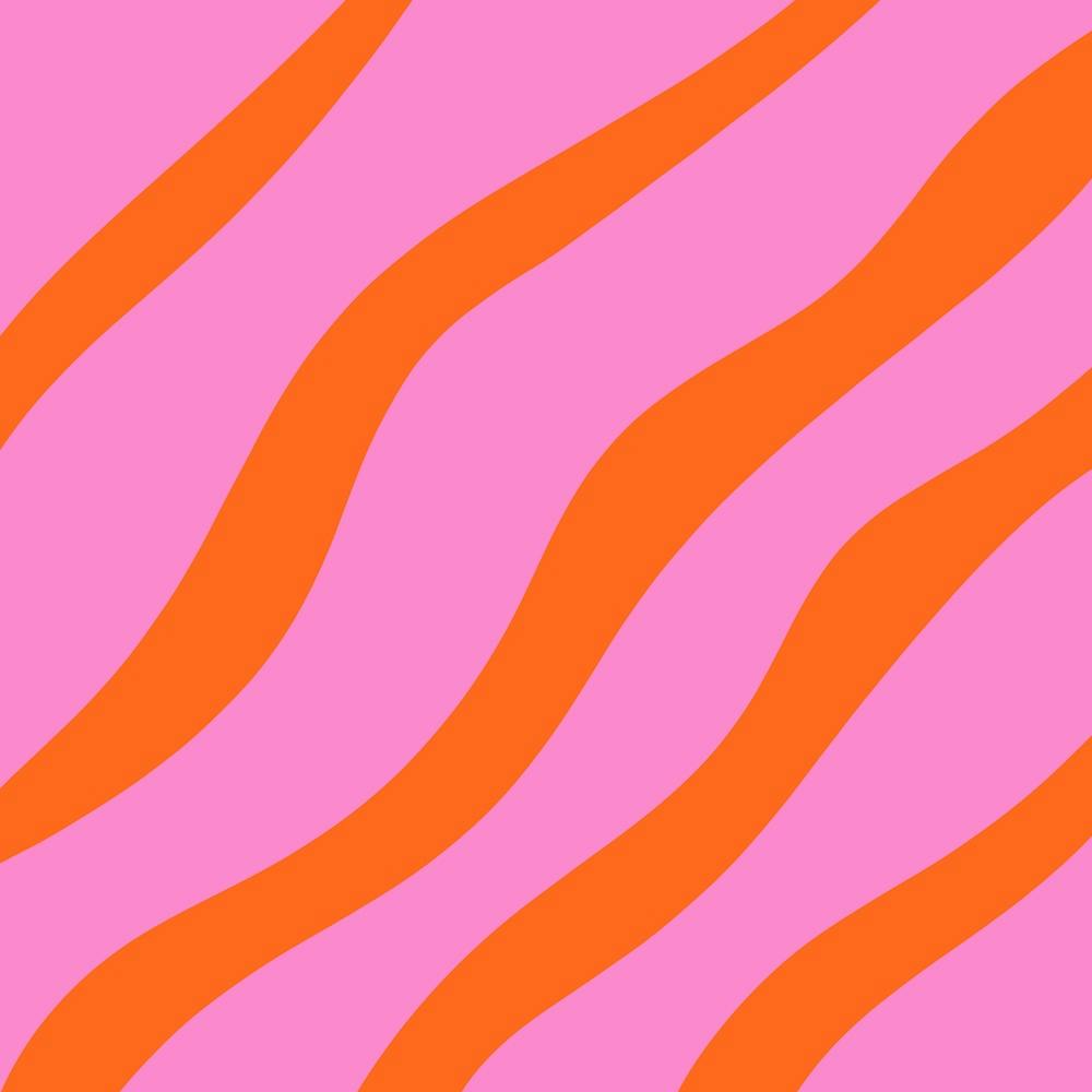Abstract Lines And Shapes - orange and pink