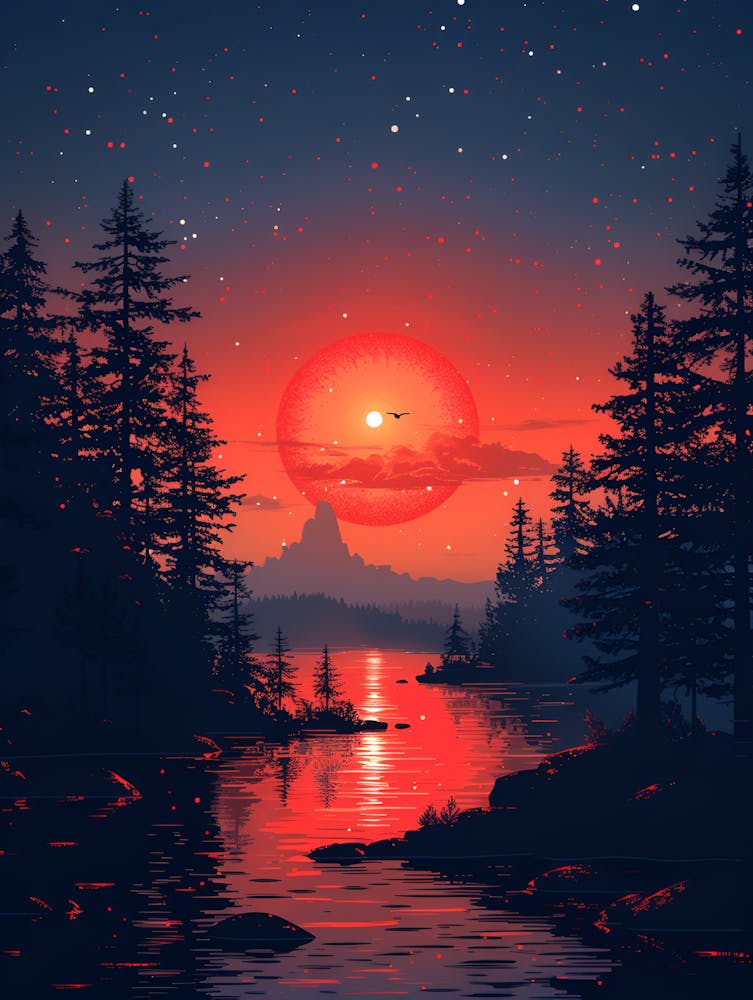 Sunset In The Forest 7