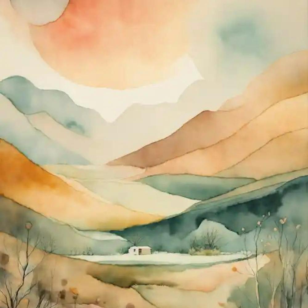 Sunset In The Mountains