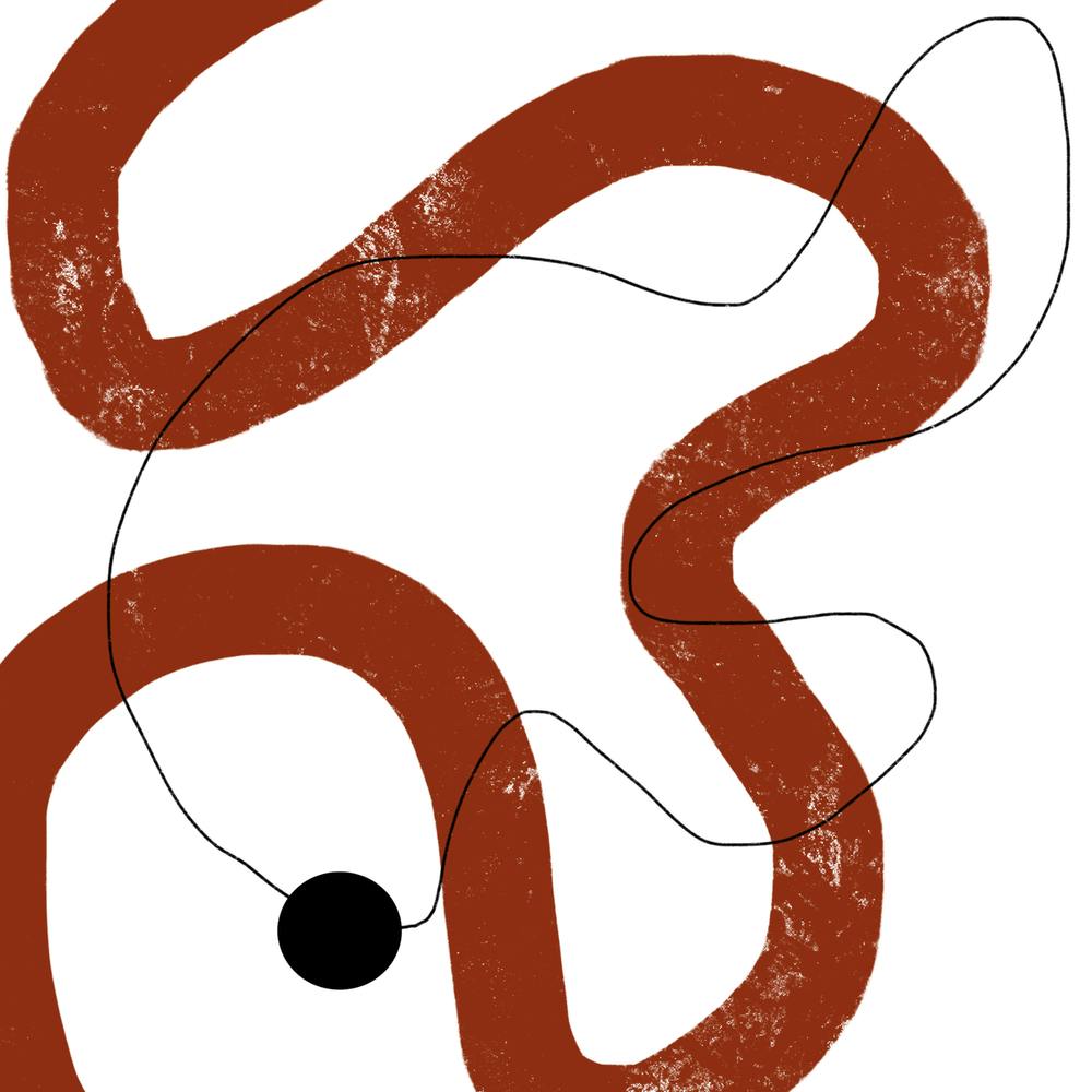 Minimal Abstract Line Painting