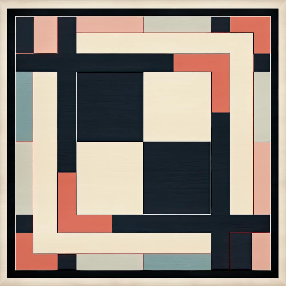 Abstract Nostalgia: Mid Century Squares symmetry