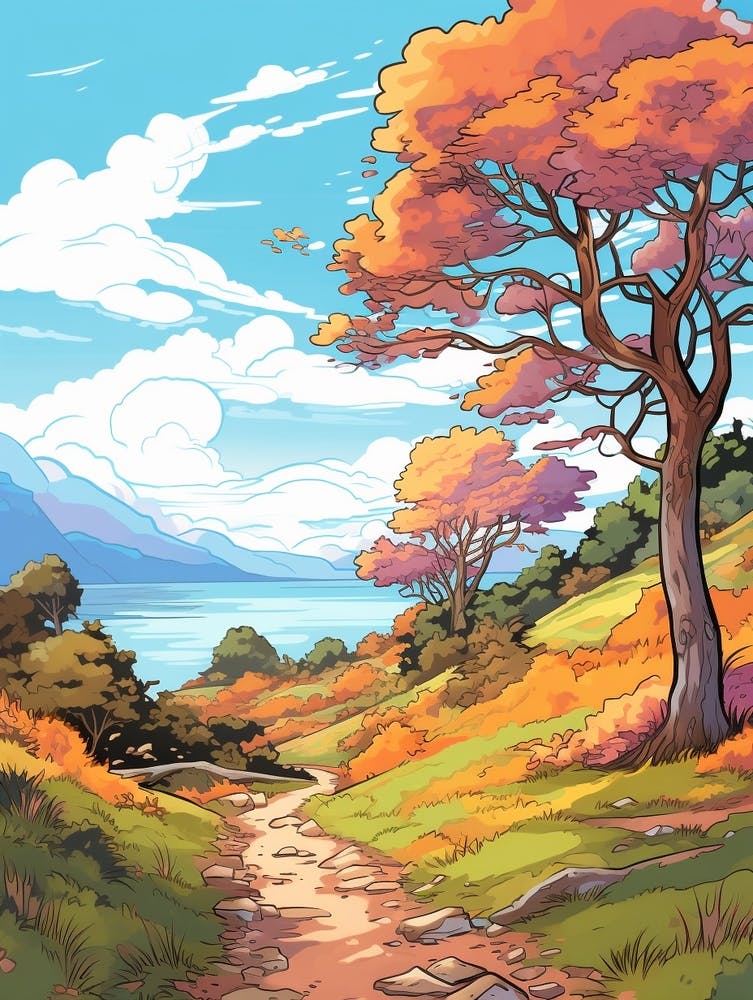 The Isle Of Arran Scotland 1 Hike Illustration