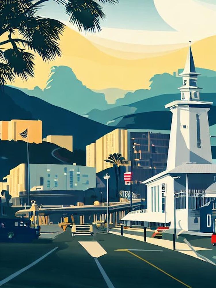 Port Of San Diego United States Vintage Poster harbour