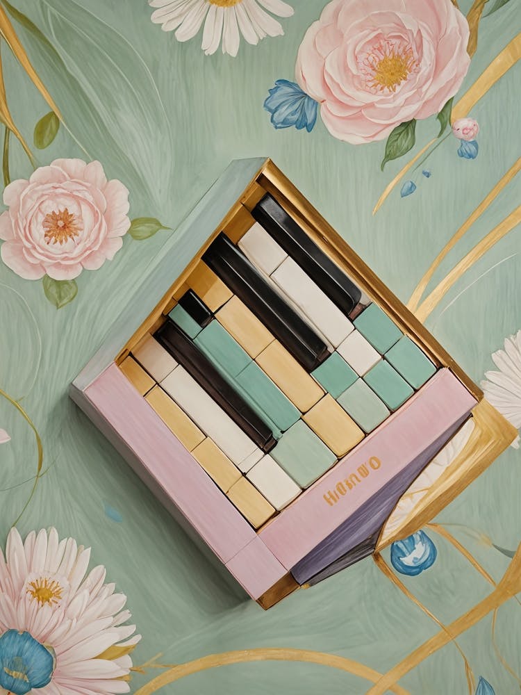 Pastel Abstract Piano Keys