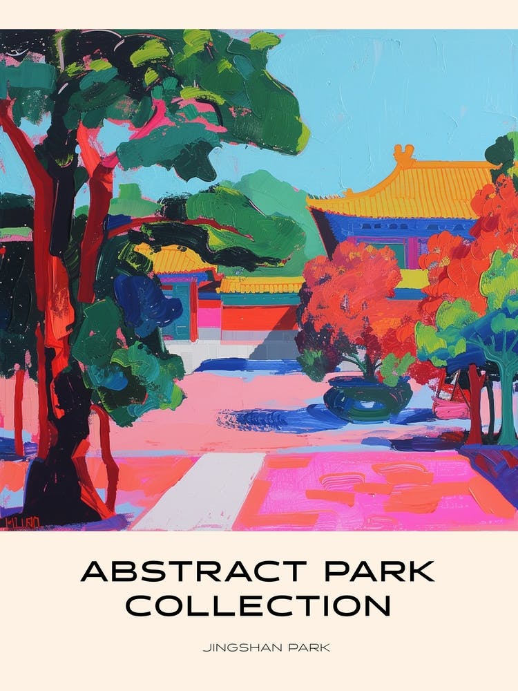 Abstract Park Collection Poster Jingshan Park Beijing China 4