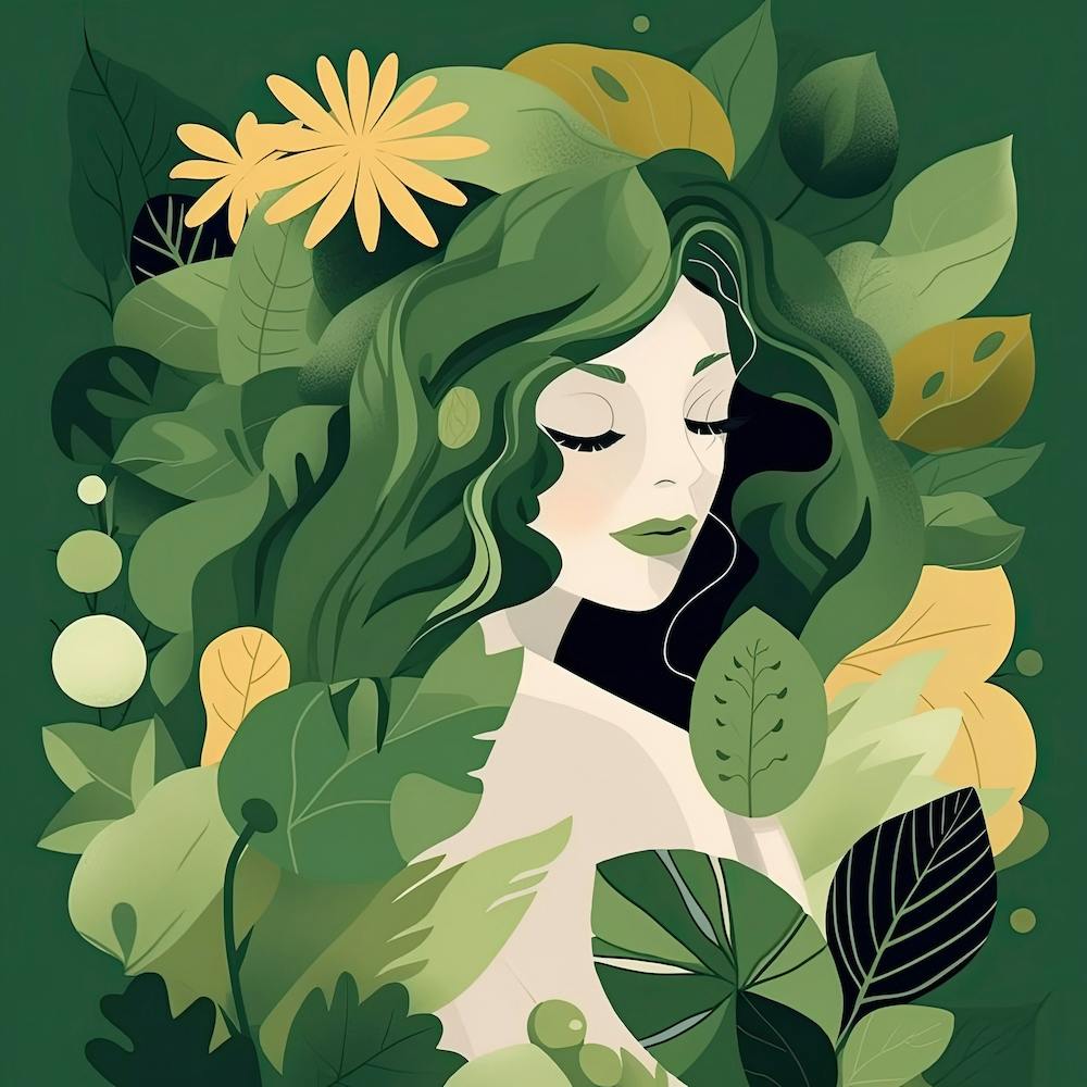 Bloom Body Art Green Shades