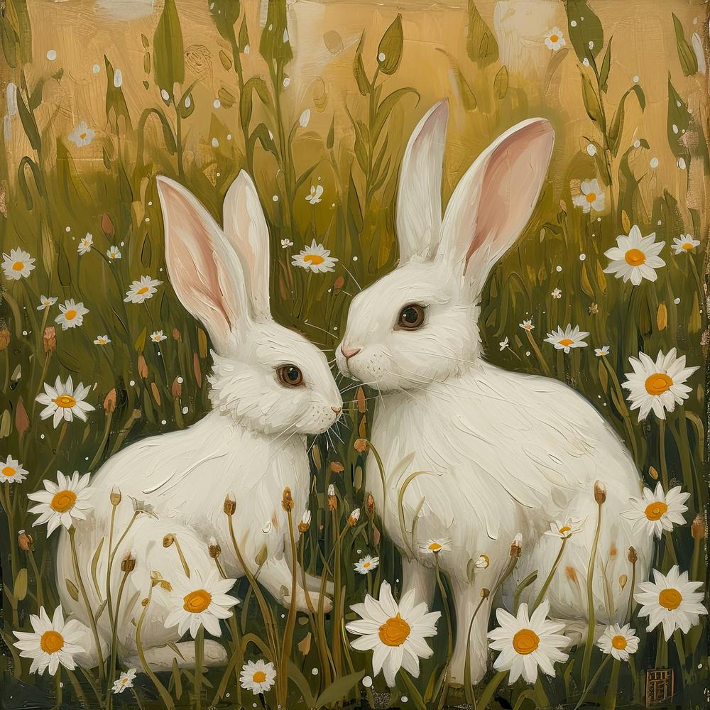 White Rabbits Fairycore Painting 2