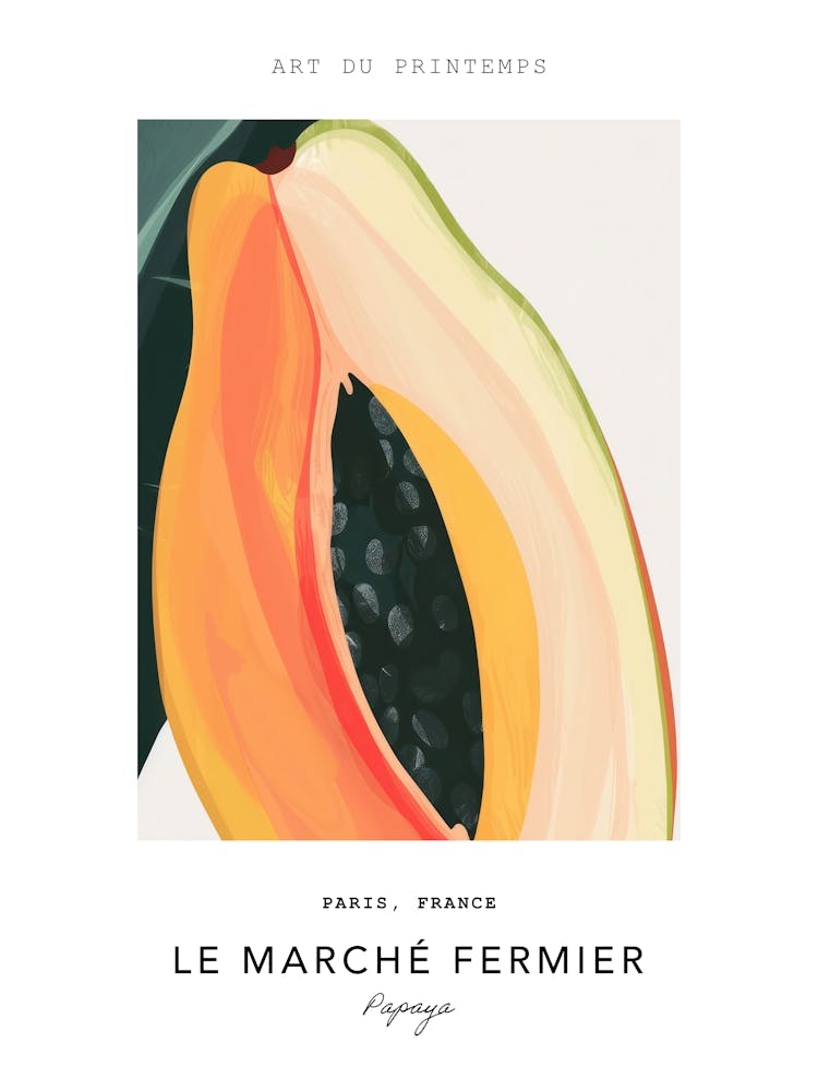 Papaya Le Marche Fermier Poster 6