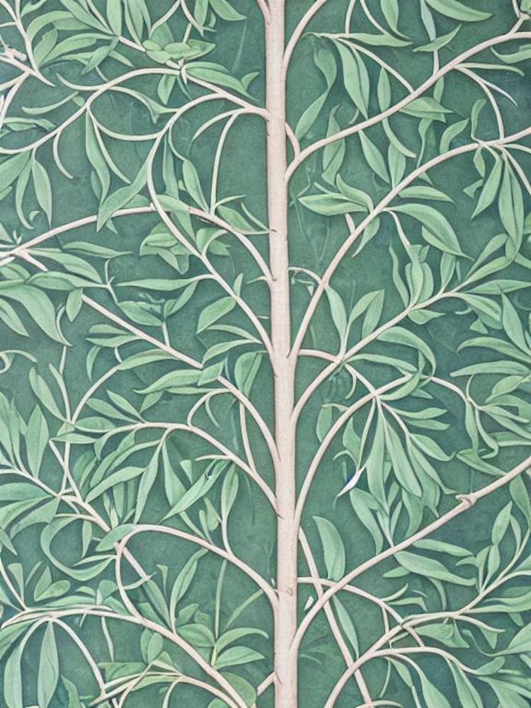 Pomelo Leaves Vintage Botanical Fruit