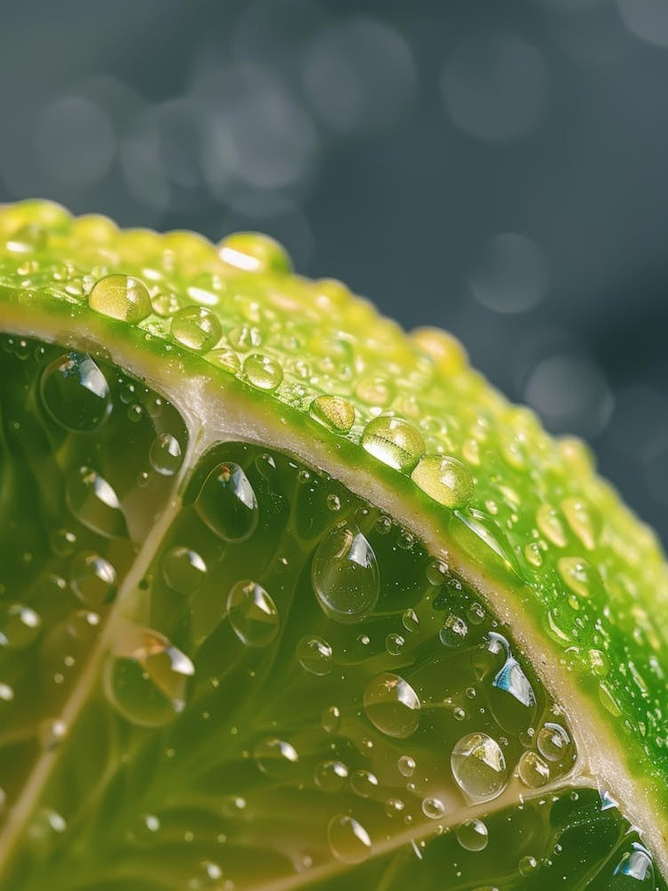 Water Droplets On Lime 4
