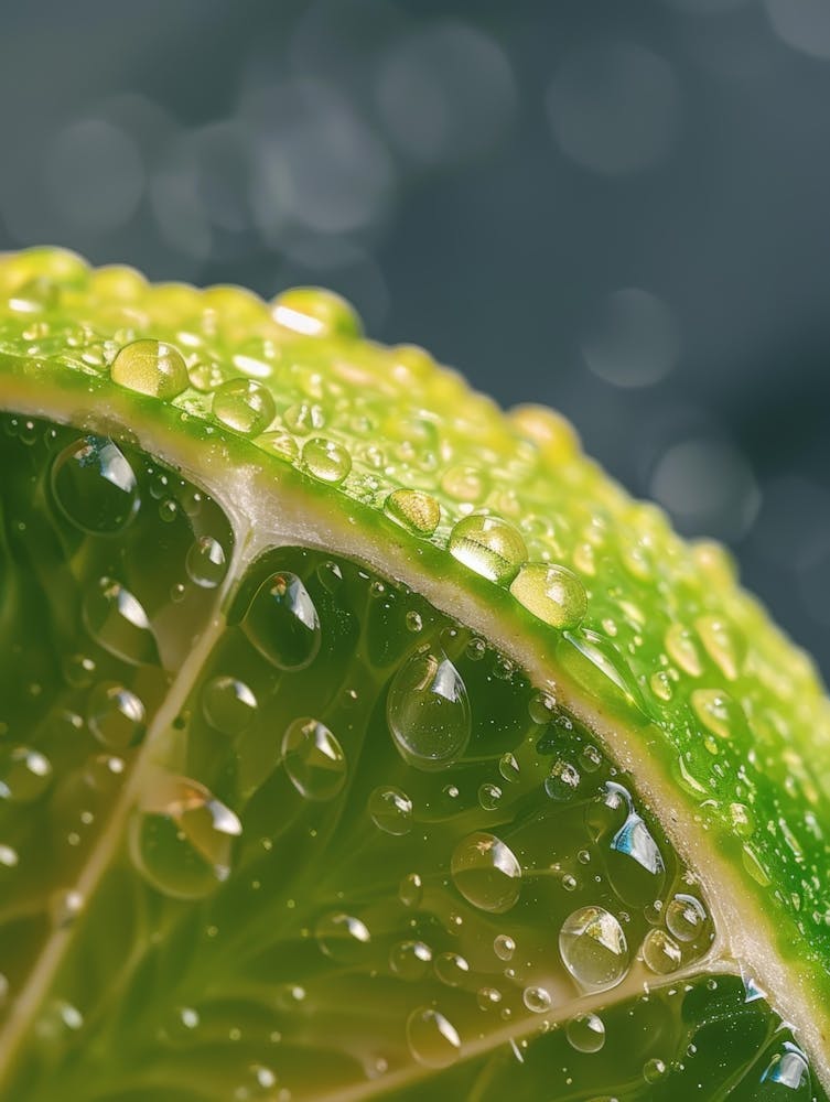 Water Droplets On Lime 4