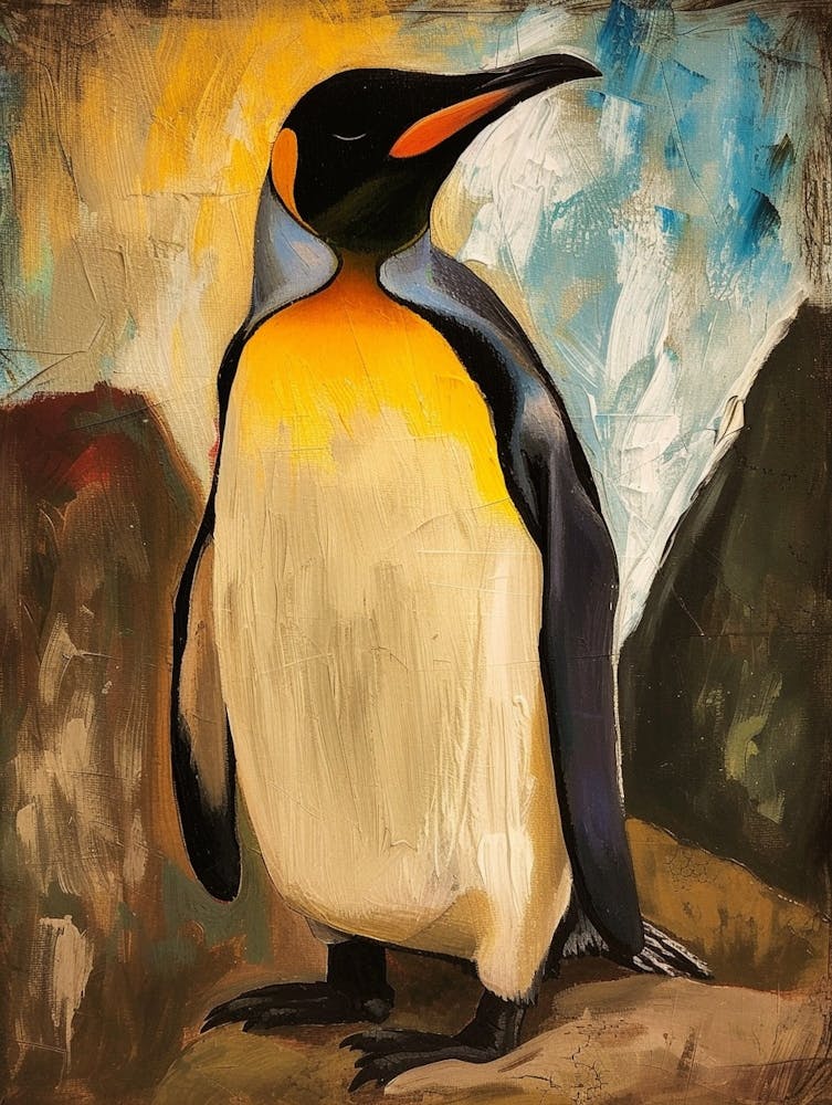King Penguin Robben Island Colour Block Painting 4