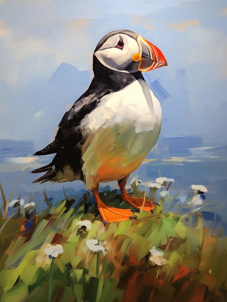 Bird Painting Puffin 4