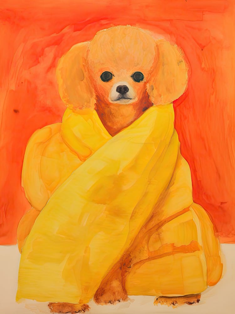 Poodle In A Blanket