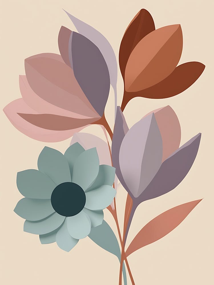Minimalist Watercolor Flower Illustration