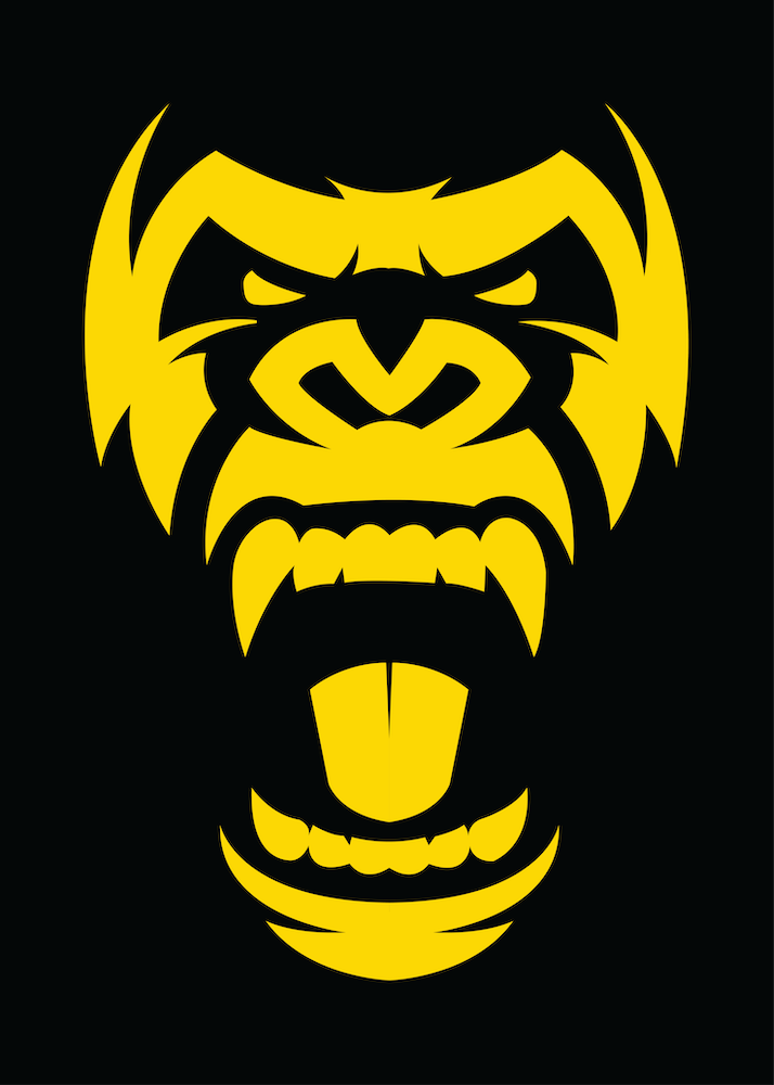 Gorilla Gold Monkey Minimalist 