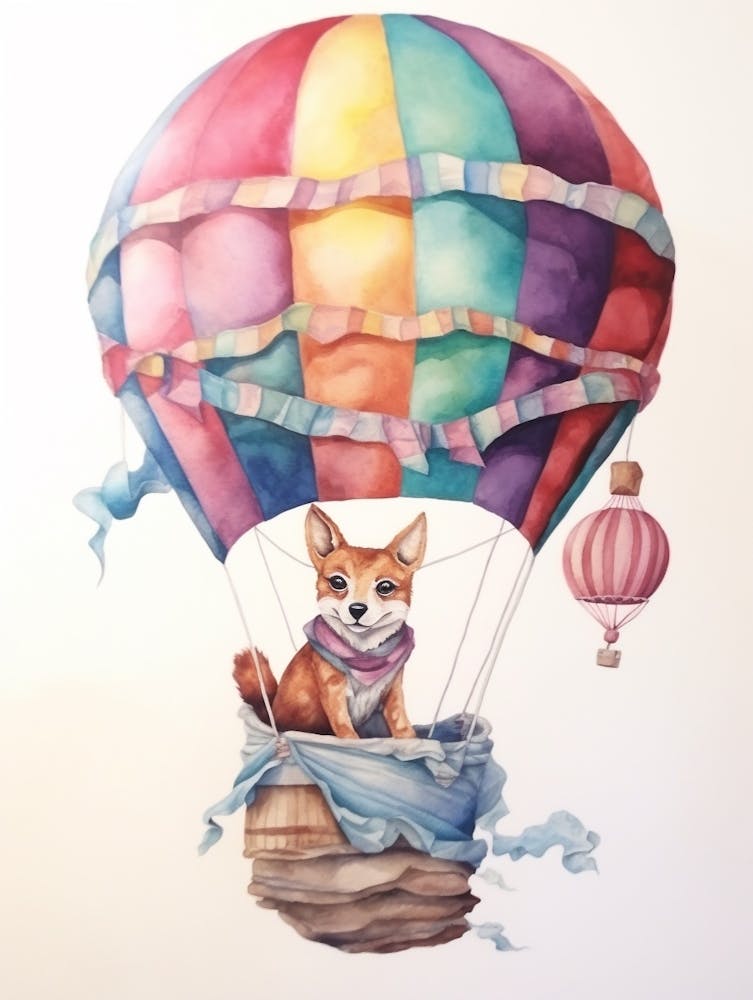 Baby Jackal 2 In A Hot Air Balloon