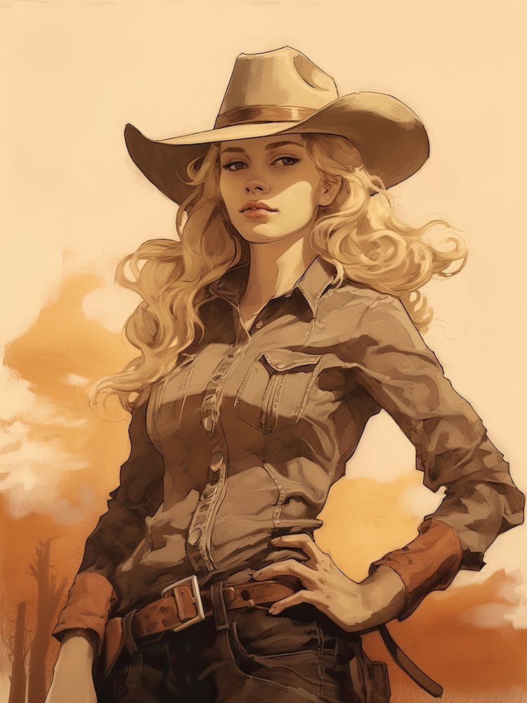 Vintage Style Cowgirl 3