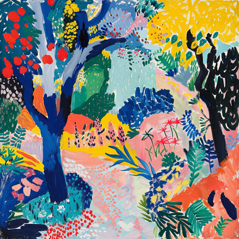 Into the Garden Series in Style of Matisse 5