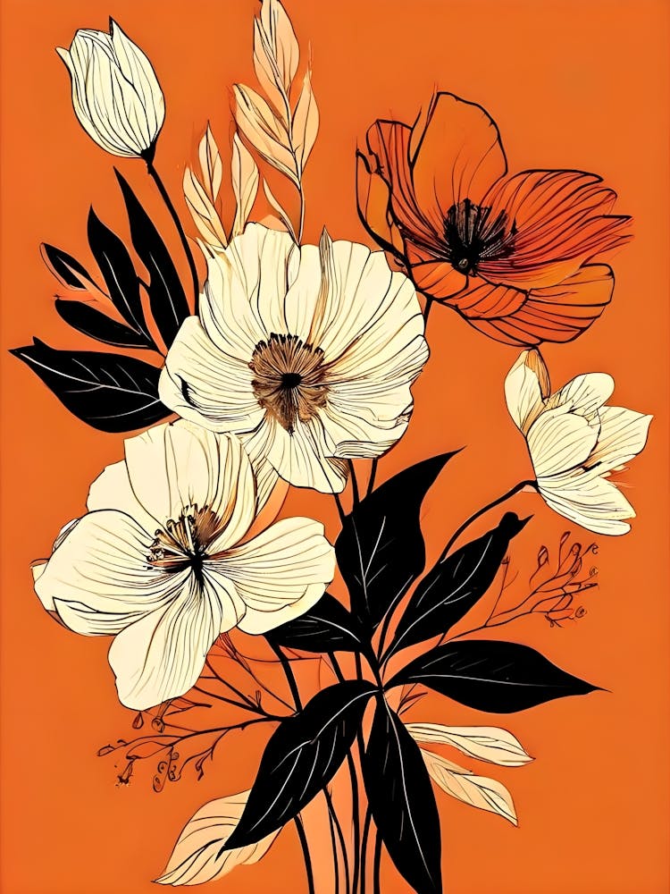 Orange Flowers 12