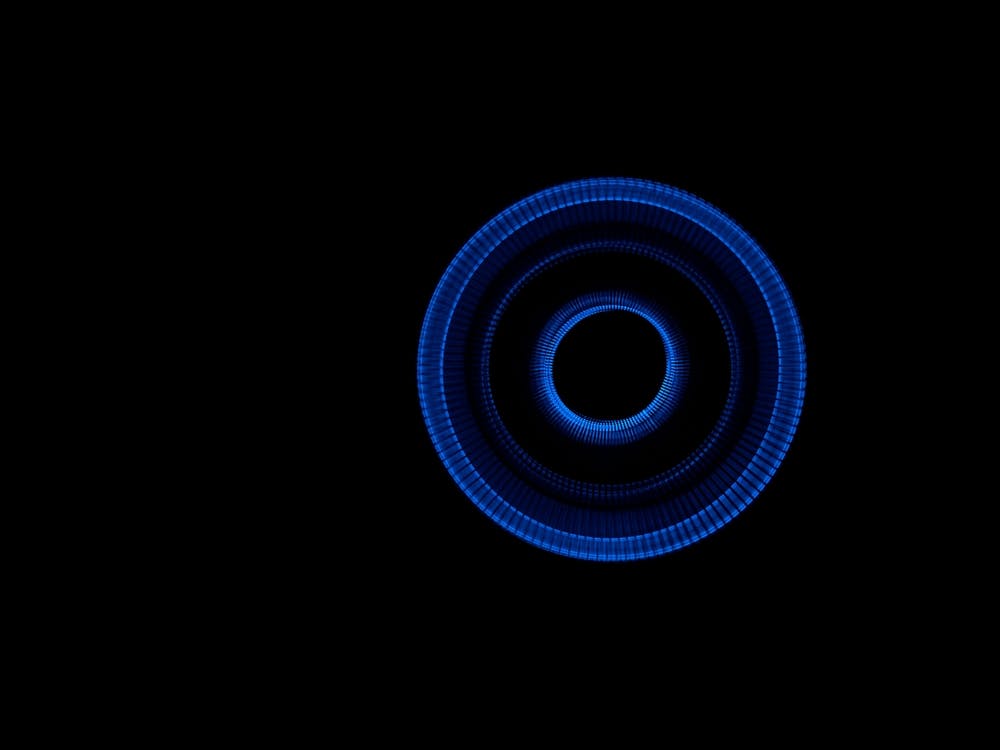 Glowing Abstract Curved Blue Lines 9