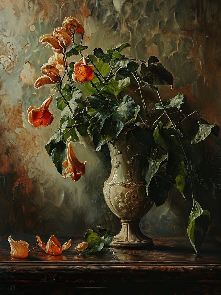 Baroque Floral Still Life Portulaca 2