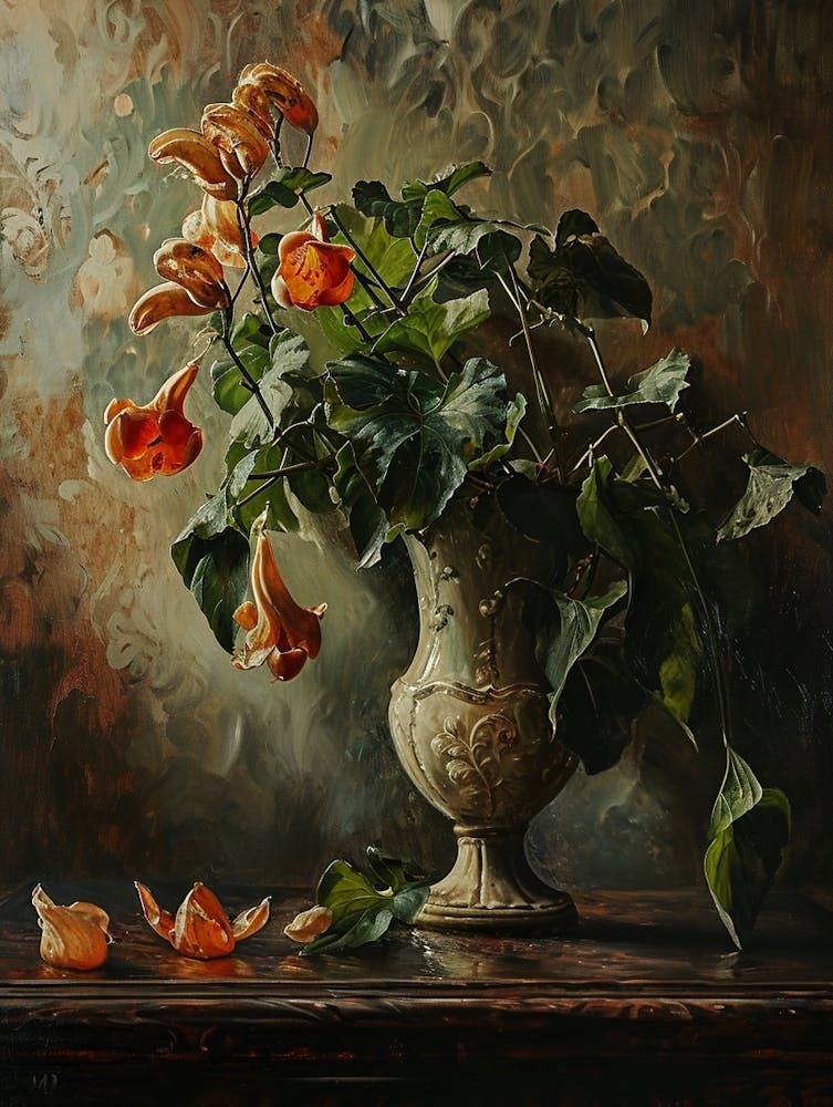 Baroque Floral Still Life Portulaca 2