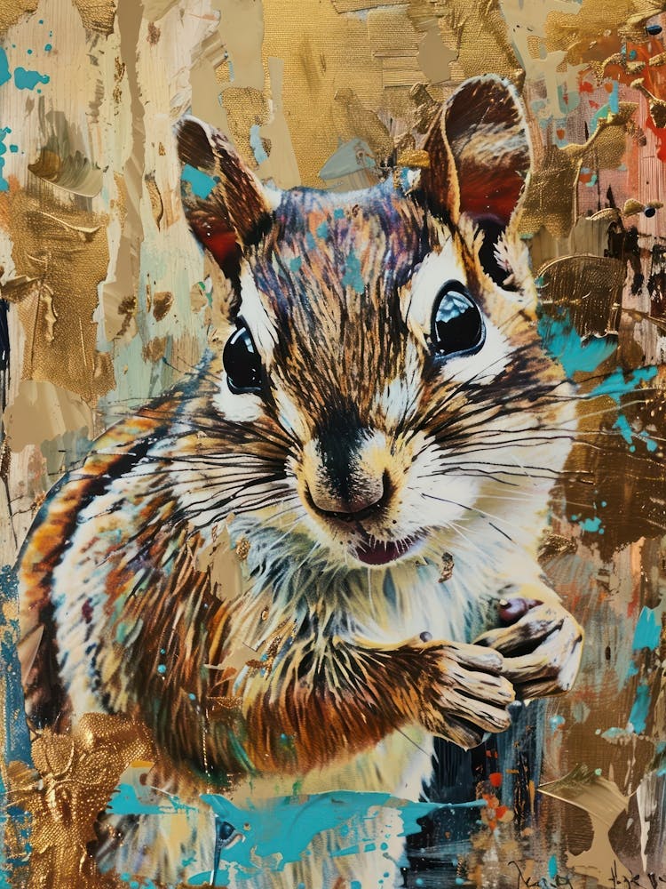 Chipmunk Gold Effect Collage 2