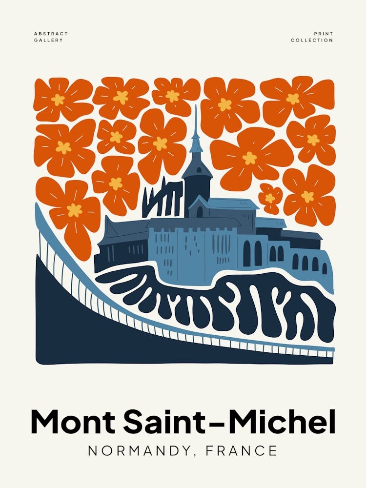 Travel Mont Saint Michel Normandy France Abstract Gallery