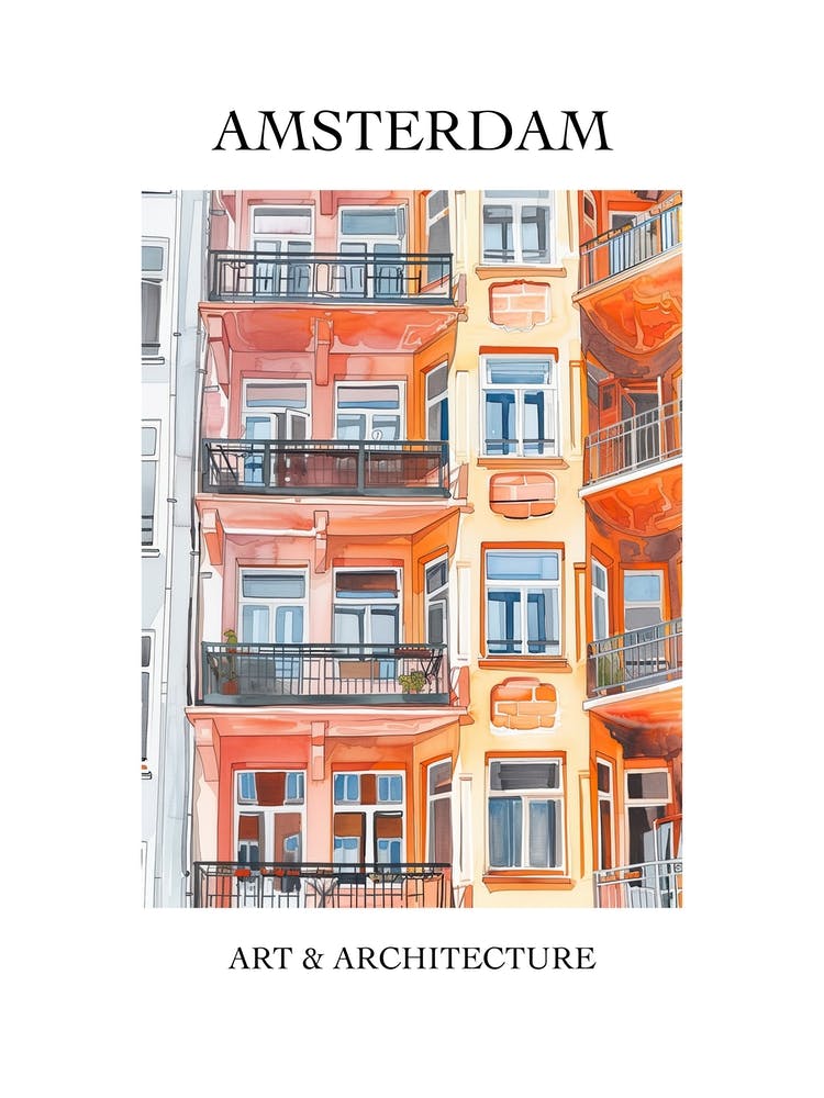 Amsterdam Travel And Architecture Poster 4
