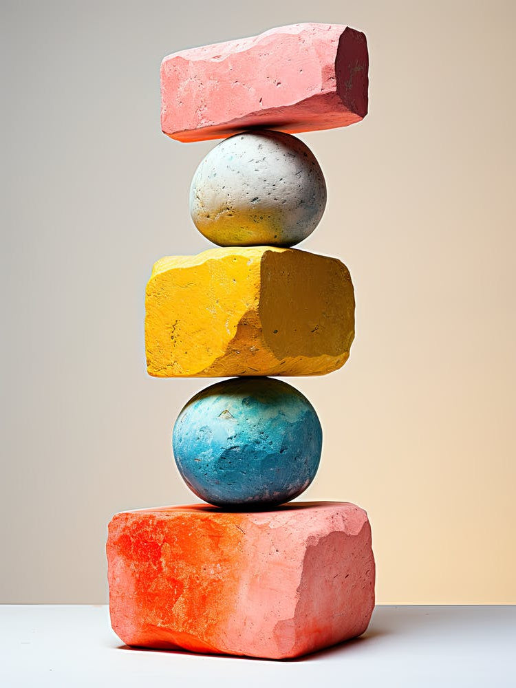 Stack Of Bricks, Stones Art