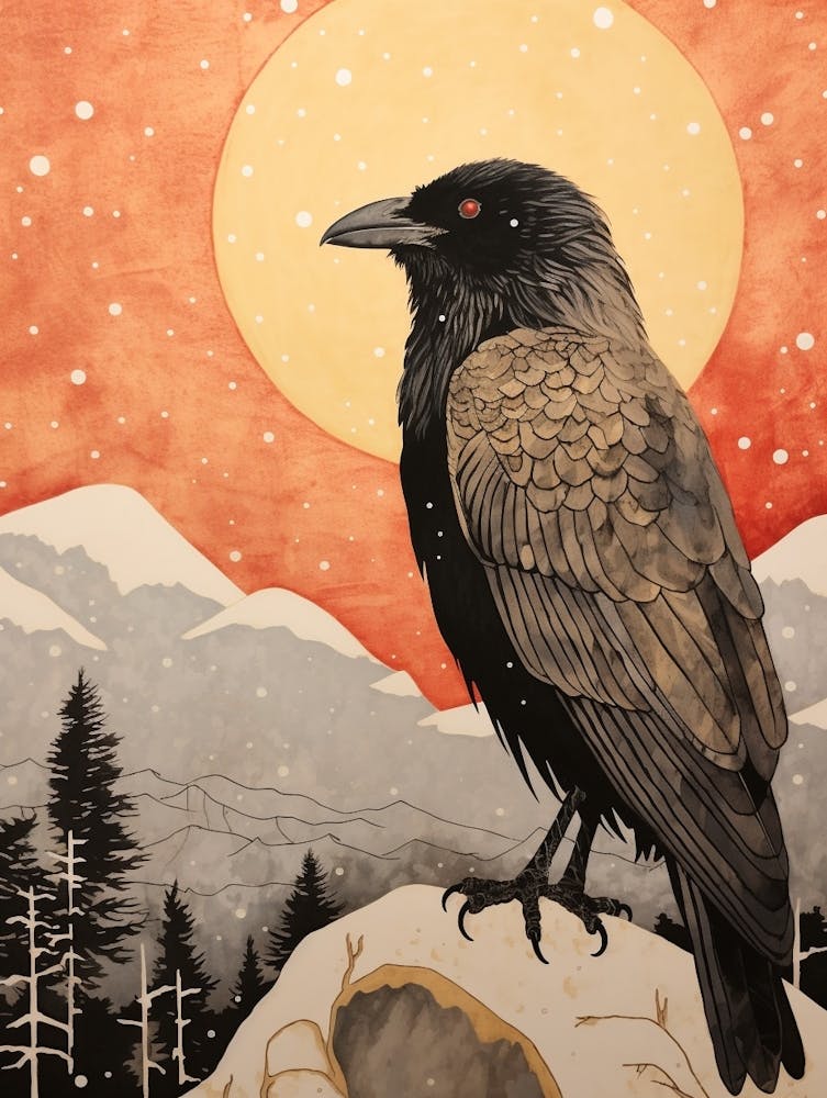 Bird Illustration Raven 3