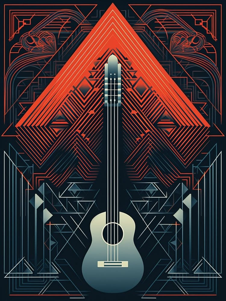 Abstract Geometric Music Illustration 2