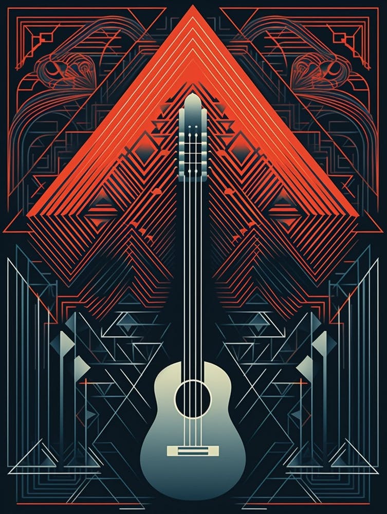 Abstract Geometric Music Illustration 2