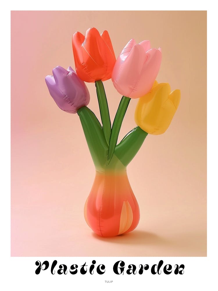Verträumtes aufblasbares Blumen-Poster Tulpe 3