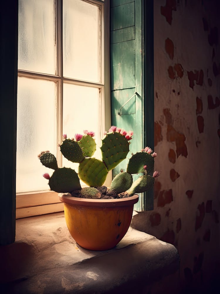 Prickle Pear Cactus Window 1