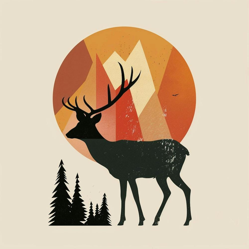 Deer In The Mountains