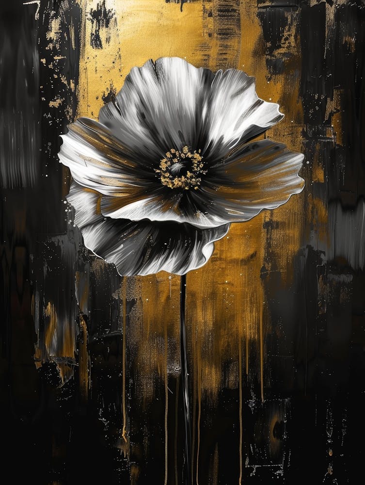 Black And Gold Poppy