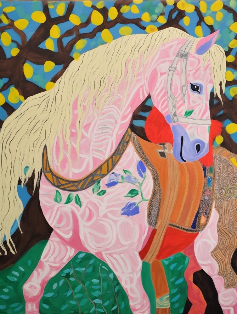 Maximalist Animal Painting Horse 6