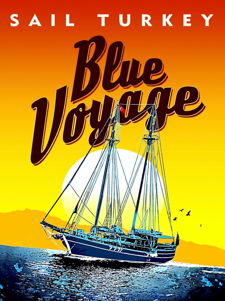 Sail Turkey, Vintage Travel Poster