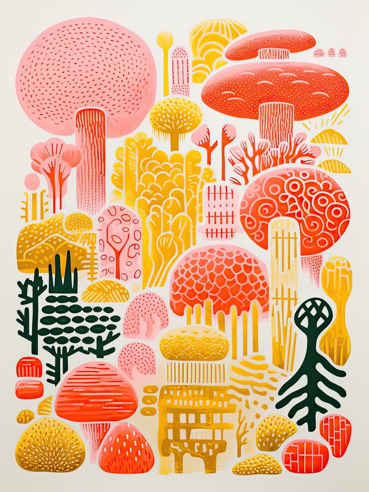Nabana Gardens Abstract Riso Style 3