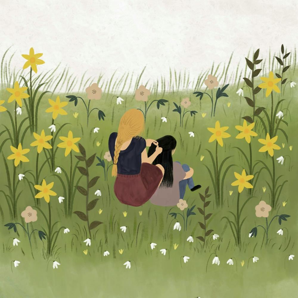 Friends in Daffodils Square