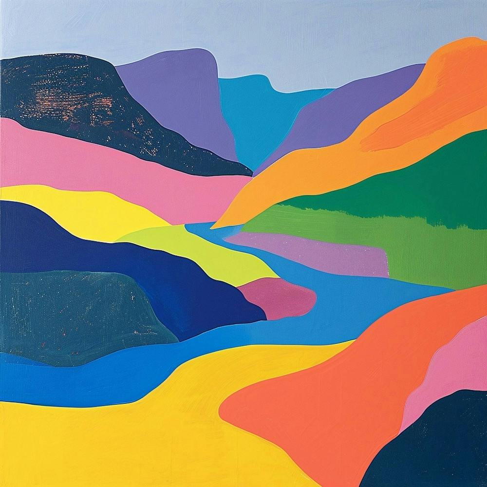 Colourful Abstract Sierra Nevada National Park Usa 2