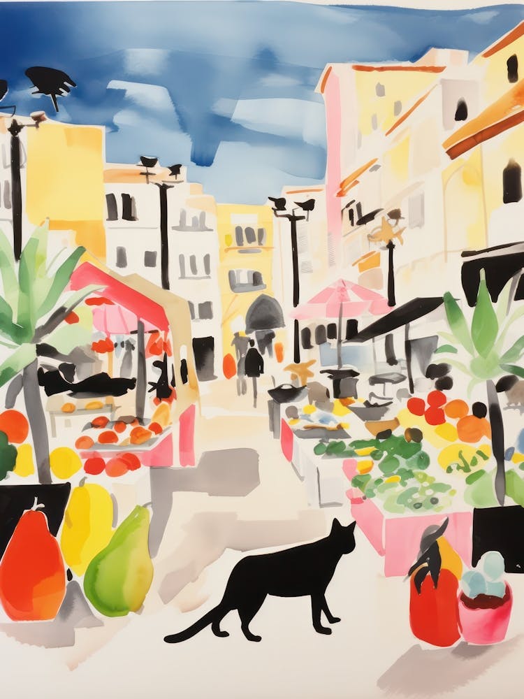 Der Lebensmittelmarkt in Mallorca 1 Illustration