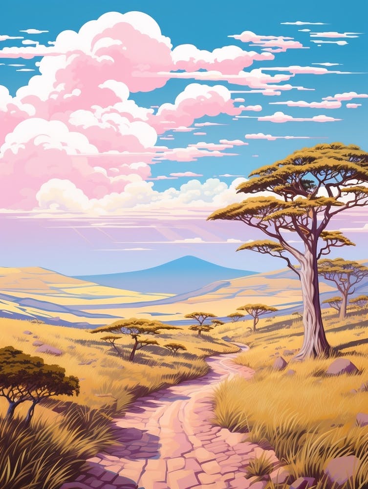 Mount Kilimanjaro Tanzania 1 Hike Illustration
