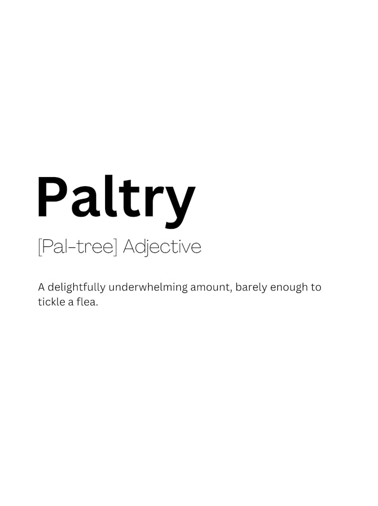 Paltry Definition Meaning