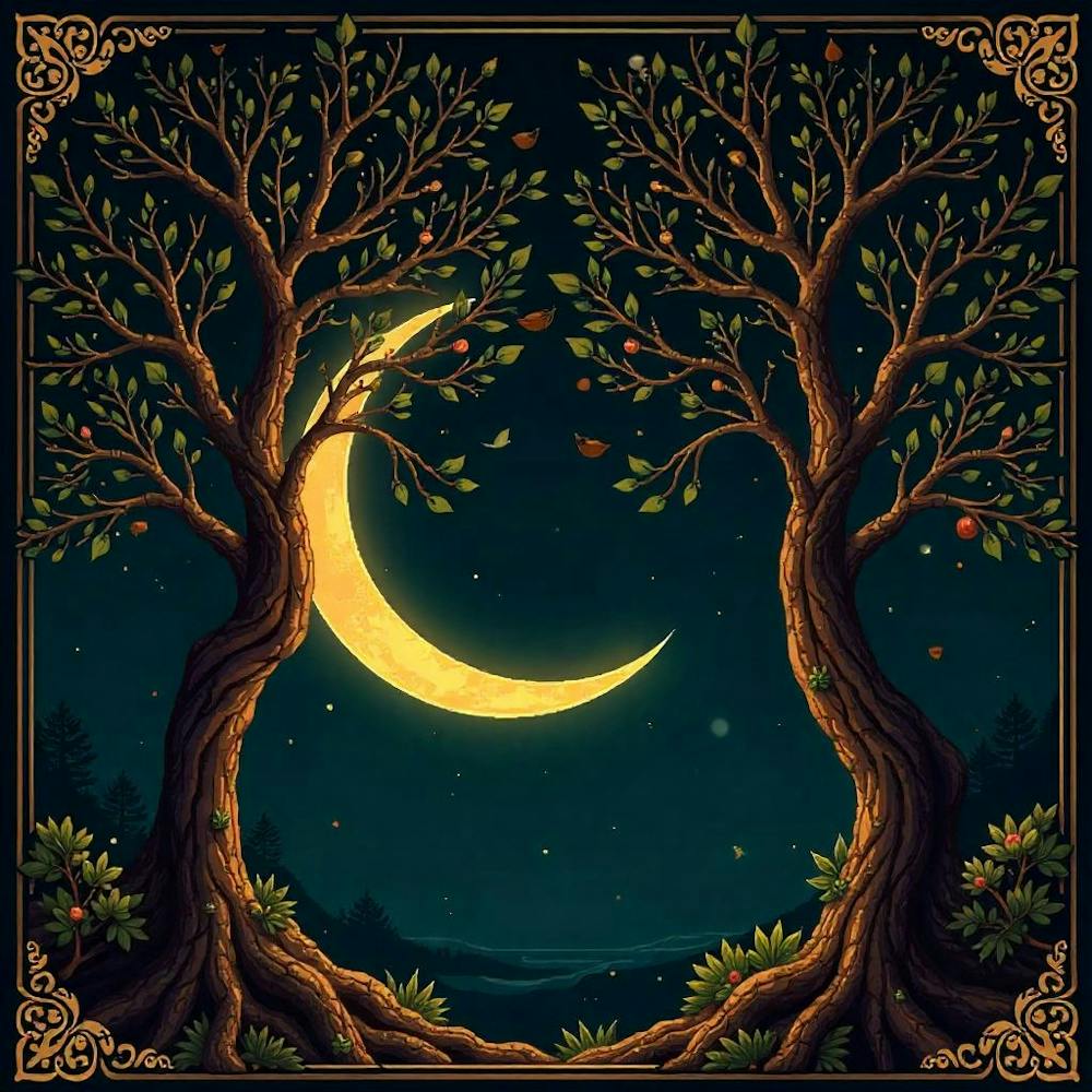 Moon And Forest Style William Morris2 (7)