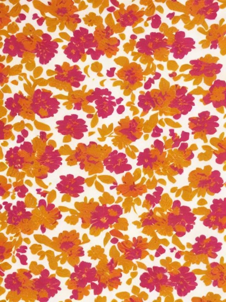 Violets Floral Print Retro Pattern 1 Flower
